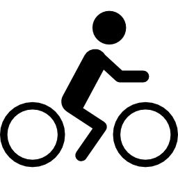 man op een fiets icoon