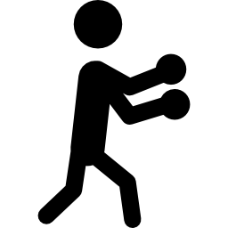 Boxing silhouette icon