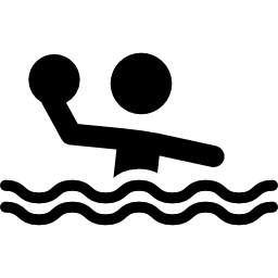 Водный волейбол - Векторный Силуэт иконка