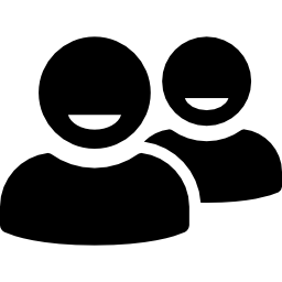 Two male users symbol of interface icon