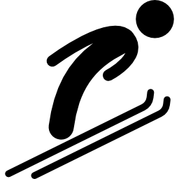 Skiing silhouette icon