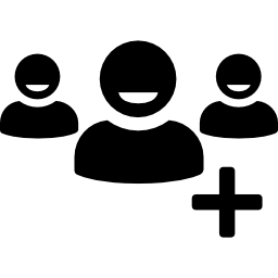 símbolo de grupo de usuarios para agregar icono