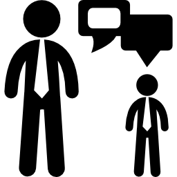 Two businessmen talking icon