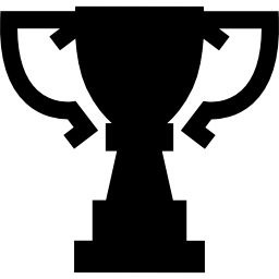 Award trophy cup silhouette of big size icon