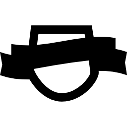 symbol tarczy nagrody z transparentem wstążki ikona