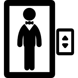 homme dans un ascenseur Icône