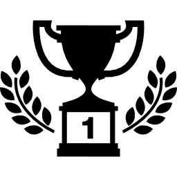 trofeo del primer premio icono