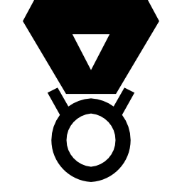 리본 목걸이의 메달 매달아 icon