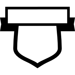 scudo con banner icona