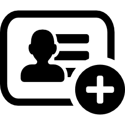 Add business card symbol icon