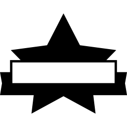 Star and banner icon