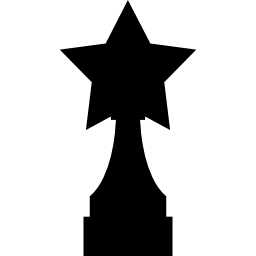 auszeichnung trophäe mit sternform icon