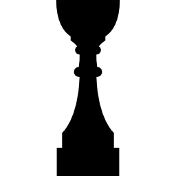award trophy cup lang zwart silhouet icoon