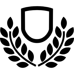 Shield with leaves icon