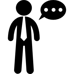 Businessman talking icon
