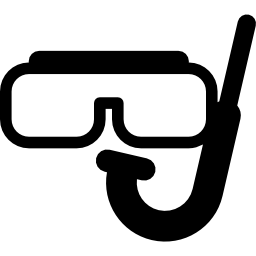 okulary do nurkowania na letnią plażę ikona