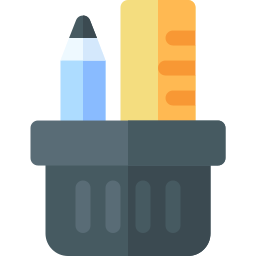 Pencil holder icon