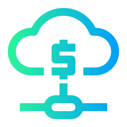 services bancaires dans le cloud Icône