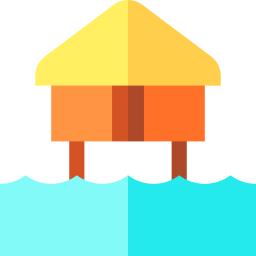 Beach hut icon