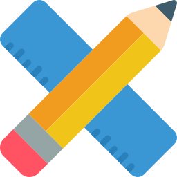 Pencil and ruler icon