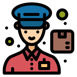 Delivery man icon