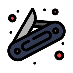 coltello tascabile icona