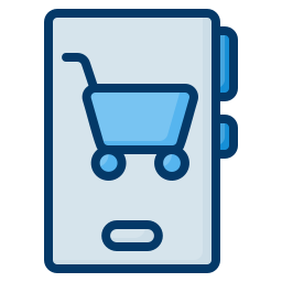 Mobile shopping icon