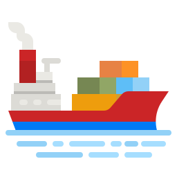 Cargo boat icon