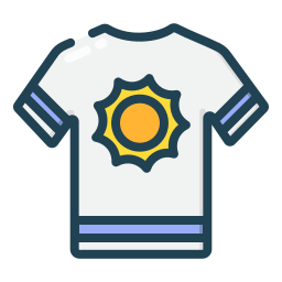 camiseta de manga corta icono