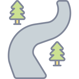 ruta de esquí icono