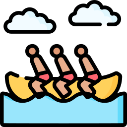bateau banane Icône