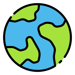 Earth globe icon