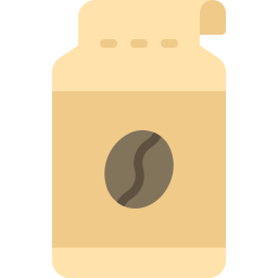 paquete de café icono