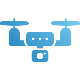 drone con cámara icono