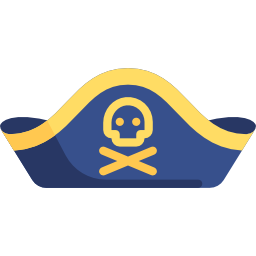 sombrero pirata icono