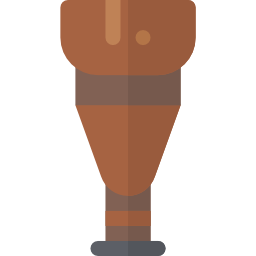 Wooden leg icon