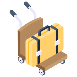 Luggage cart icon