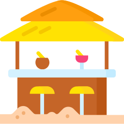 bar na plaży ikona