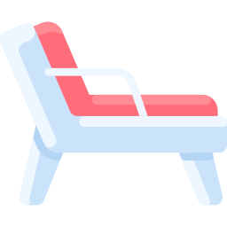 Beach chair icon