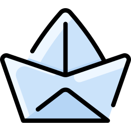 papierowa łódka ikona