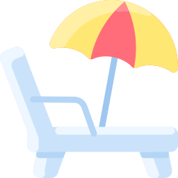 Beach chair icon