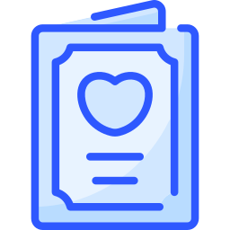 Wedding card icon