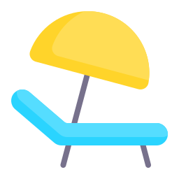 Beach chair icon