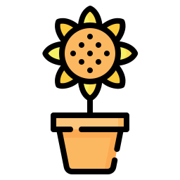 vaso di fiori icona