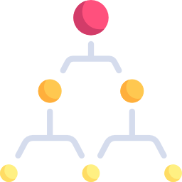 estrutura hierárquica Ícone