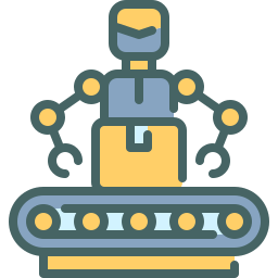 robot industriale icona