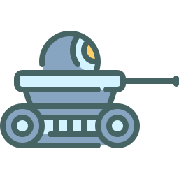 robot militare icona