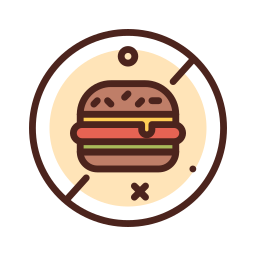 geen fastfood icoon