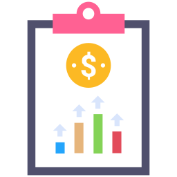 rapport sur les bénéfices Icône