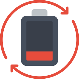 niedriger batteriestatus icon